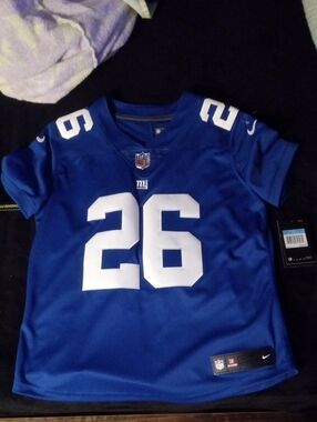 Nike Blue #26 Women's Football Jersey